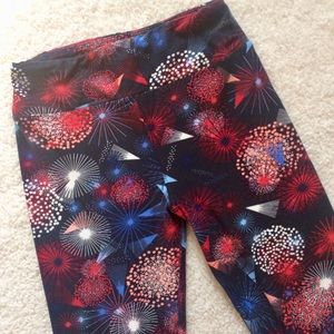 LuLaRoe Americana Firework Leggings - OS